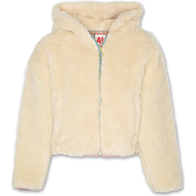 Viviane Hoody Zip Fur, Dark Natural - Fur & Faux Fur Coats - 1