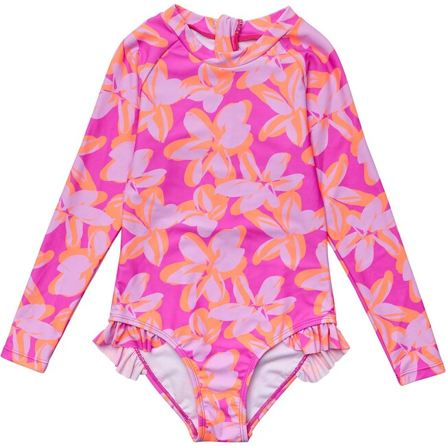 Hibiscus Hype LS Surf Suit - One Pieces - 1