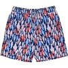 Mens Fish Frenzy Volley Board Shorts - Swim Trunks - 1 - thumbnail