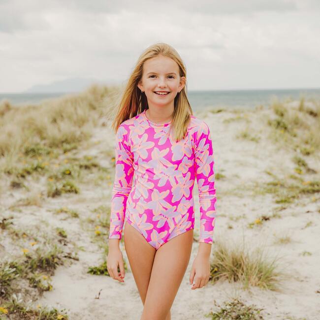 Hibiscus Hype LS Surf Suit - One Pieces - 2