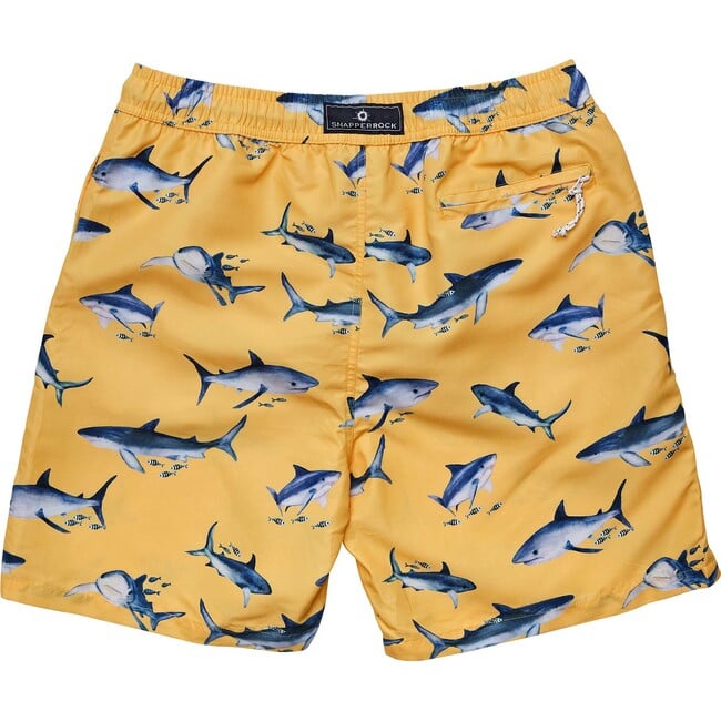 Mens Sunrise Shark Volley Board Short - Swim Trunks - 3