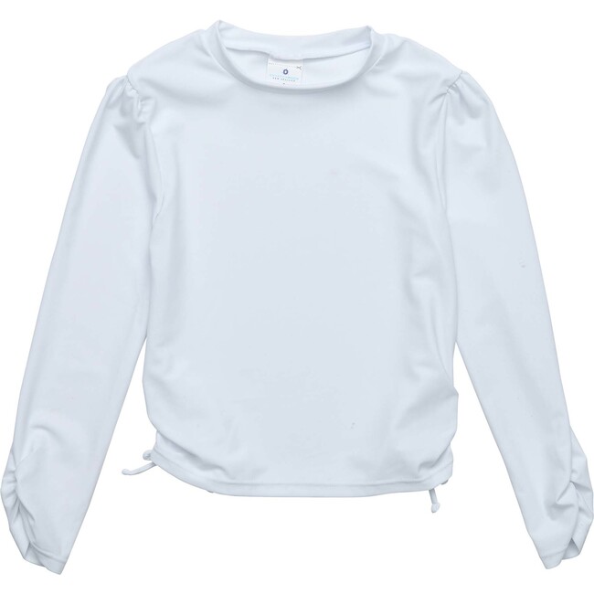 White Rouched LS Rash Top