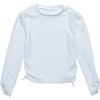 White Rouched LS Rash Top - Rash Guards - 1 - thumbnail