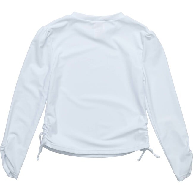 White Rouched LS Rash Top - Rash Guards - 3