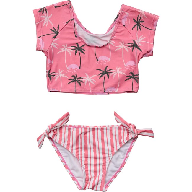 Palm Paradise Sustainable Crop SS Rash Top Set - Two Pieces - 1