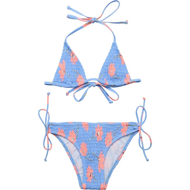 Beach Bloom Shirred Triangle Bikini