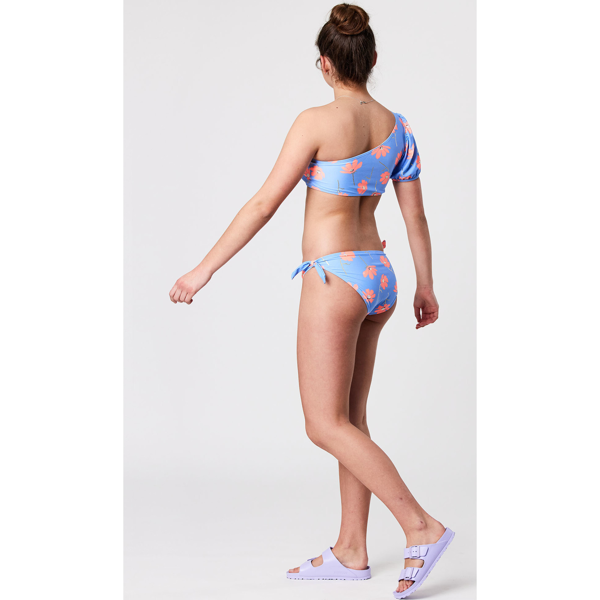 Beach Bloom One Shoulder Puff Bikini - Snapper Rock Swim