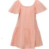 Peach Flutter Sleeve Beach Dress - Cover-Ups - 3