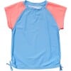 Cornflower Peach Sleeve SS Rash Top - Rash Guards - 1 - thumbnail