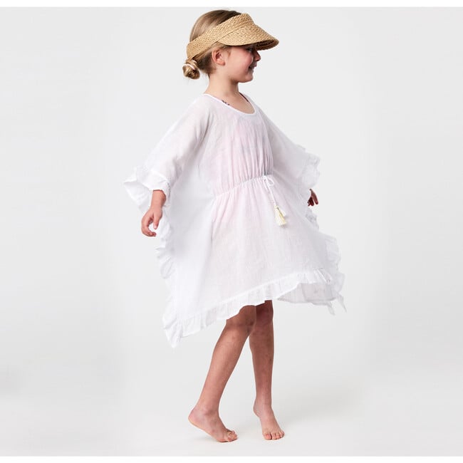 White Frilled Cover Up - Cover-Ups - 5