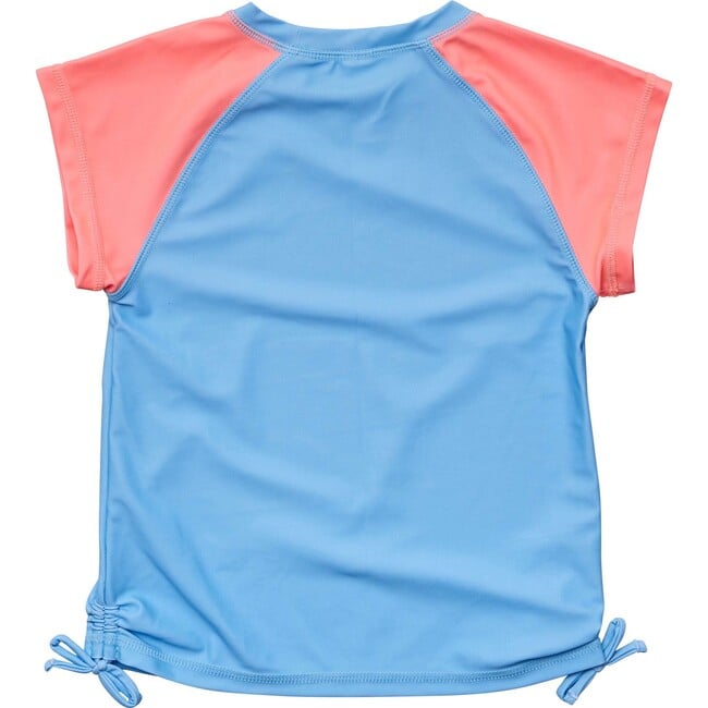 Cornflower Peach Sleeve SS Rash Top - Rash Guards - 3