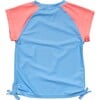 Cornflower Peach Sleeve SS Rash Top - Rash Guards - 3