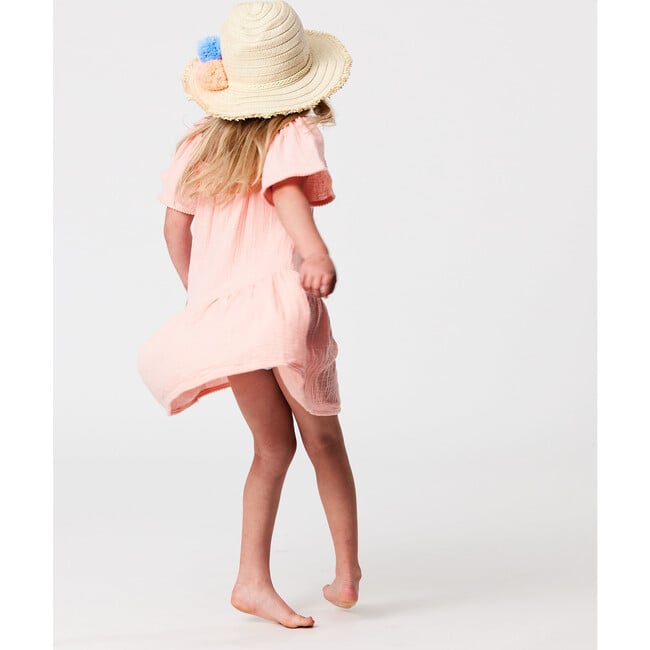 Peach Flutter Sleeve Beach Dress - Cover-Ups - 6