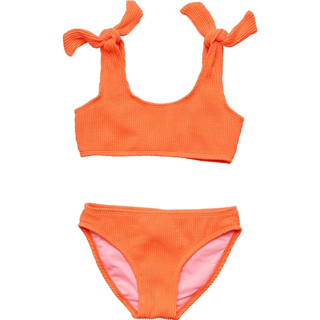Tangerine Tie Crop Bikini - Two Pieces - 1
