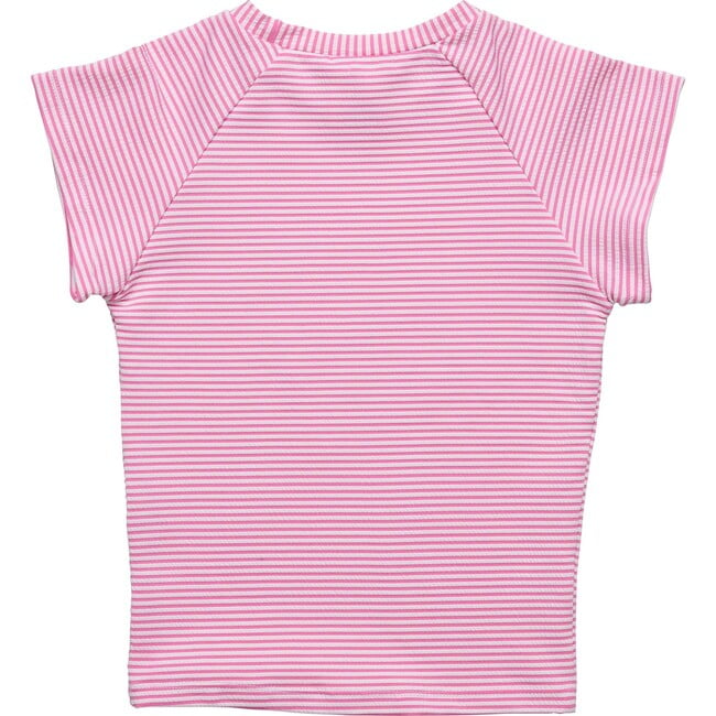 Raspberry Stripe  SS Rash Top - Rash Guards - 3