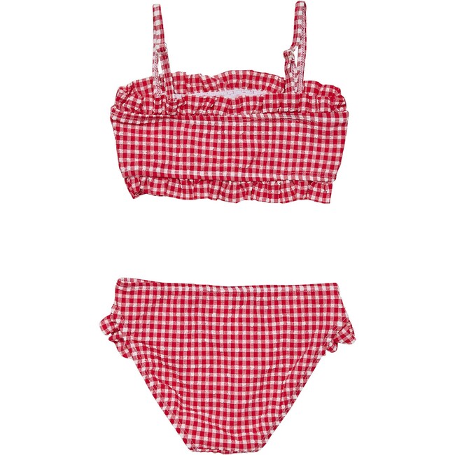 Picnic Party Frilled Bandeau Bikini - Two Pieces - 3