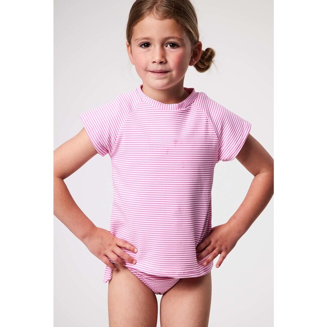 Raspberry Stripe  SS Rash Top - Rash Guards - 4