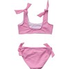 Raspberry Stripe Tie Crop Bikini - Two Pieces - 3