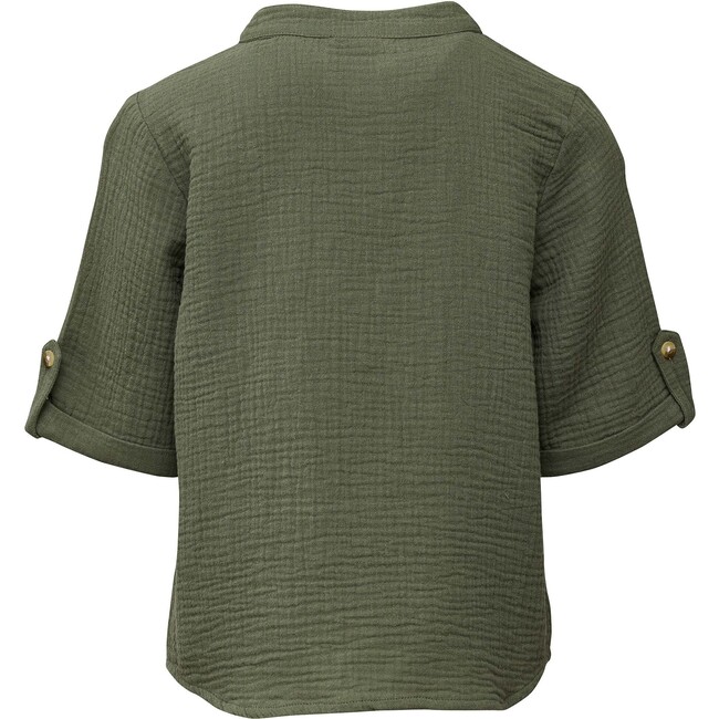 Frankie Safari Green Resort Shirt - Cover-Ups - 3