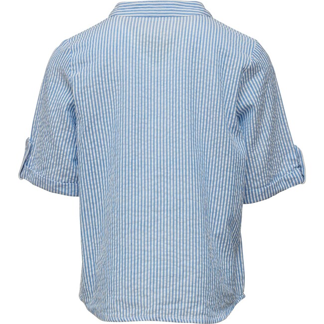 Frankie Seersucker Stripe Resort Shirt - Cover-Ups - 3