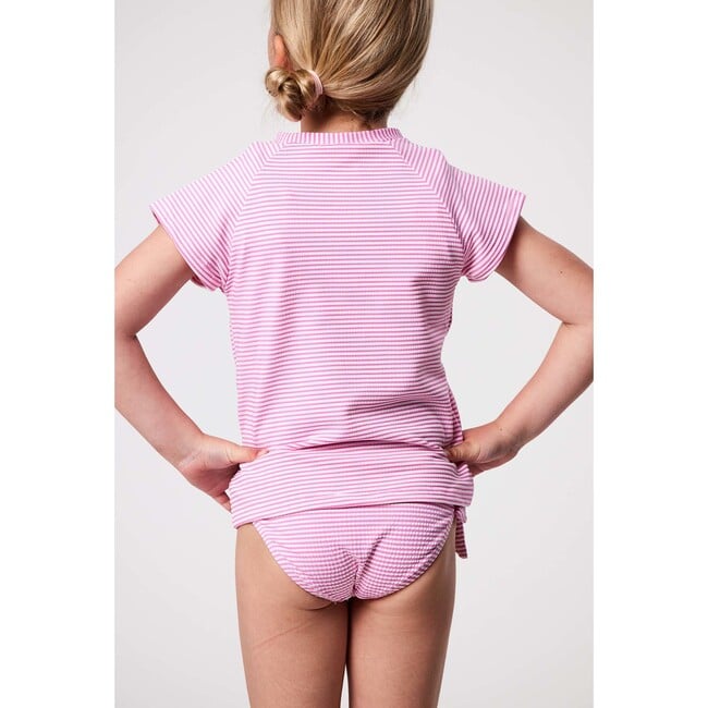 Raspberry Stripe  SS Rash Top - Rash Guards - 5