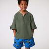 Frankie Safari Green Resort Shirt - Cover-Ups - 4