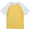 Yellow White Sleeve Sustainable SS Rash Top - Rash Guards - 1 - thumbnail