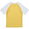 Yellow White Sleeve Sustainable SS Rash Top - Rash Guards - 2