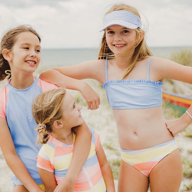 Cornflower & White Stripe Visor - Hats - 4