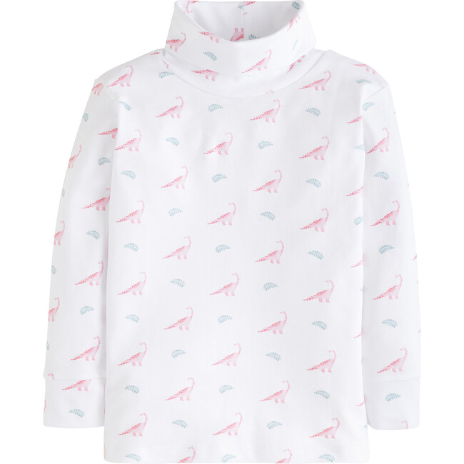 Printed Turtleneck, Pink Dino