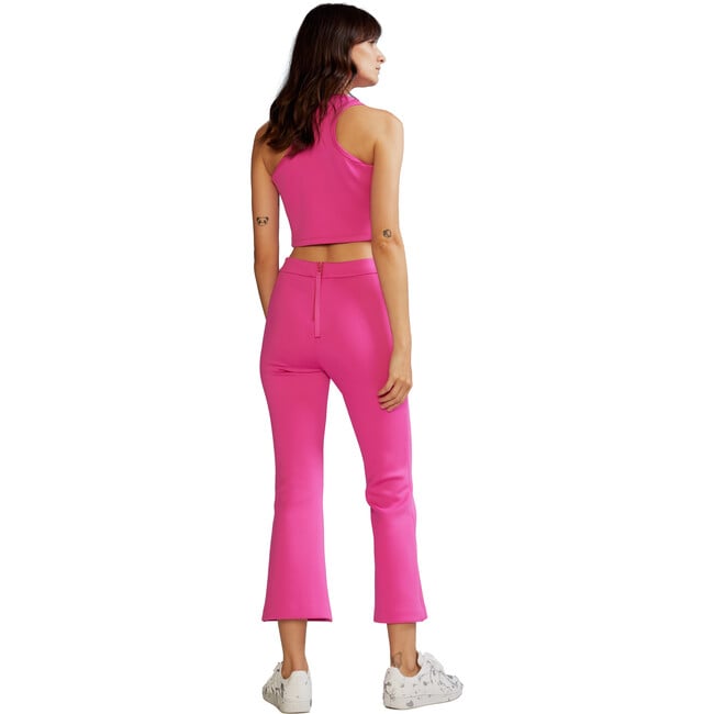 Women's Bonded Cropped Flare Pant, Hot Pink - Pants - 2