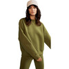 Women's Bonded Pullover, Dark Green - Sweatshirts - 1 - thumbnail