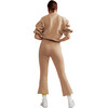 Women's Bonded Cropped Flare Pant, Camel - Pants - 4