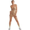 Women's Bonded Shoulder Ties Dress, Camel - Dresses - 1 - thumbnail