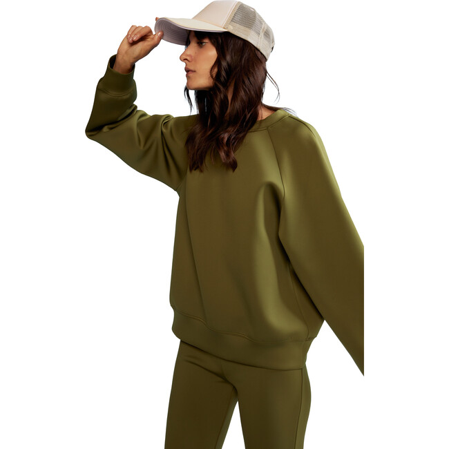 Women's Bonded Pullover, Dark Green