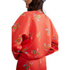 Women's Printed Bonded Sweatshirt, Red Floral - Sweatshirts - 4