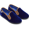 John Velvet Dress Shoes, Cobalt Blue - Slip Ons - 1 - thumbnail