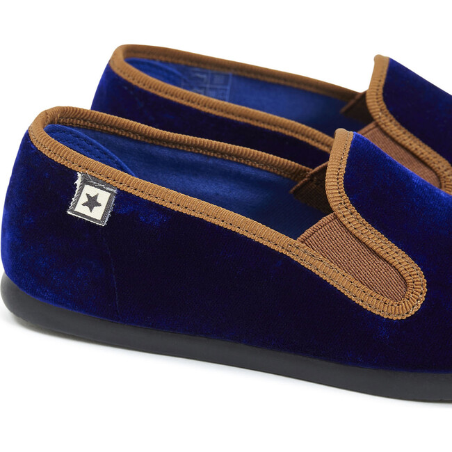 John Velvet Dress Shoes, Cobalt Blue - Slip Ons - 3