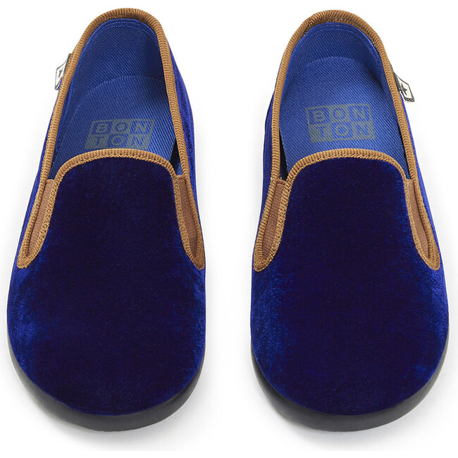 John Velvet Dress Shoes, Cobalt Blue - Slip Ons - 4
