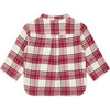 Plaid Baby Shirt, Red - Shirts - 2
