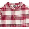 Plaid Baby Shirt, Red - Shirts - 3