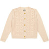 Openwork Hearts Cardigan, Peach - Sweaters - 1 - thumbnail