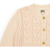 Openwork Hearts Cardigan, Peach - Sweaters - 3