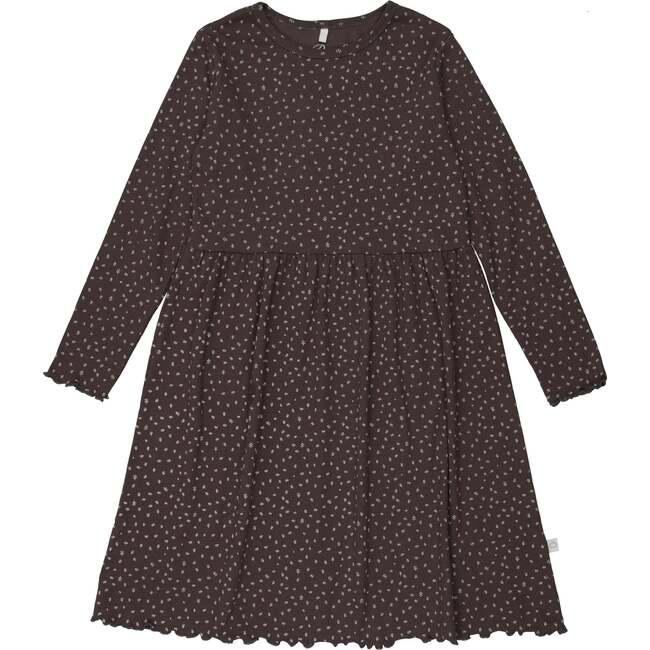 Leaf Print Dress, Gray