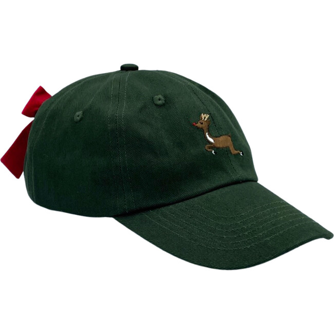 Kid Reindeer Bow Baseball Hat, Georgie Green - Hats - 1
