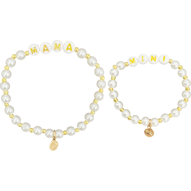 Mama & Mini Bracelet, Ivory/Gold