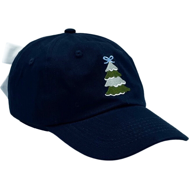 Holiday Tree Bow Baseball Hat, Nellie Navy - Hats - 1
