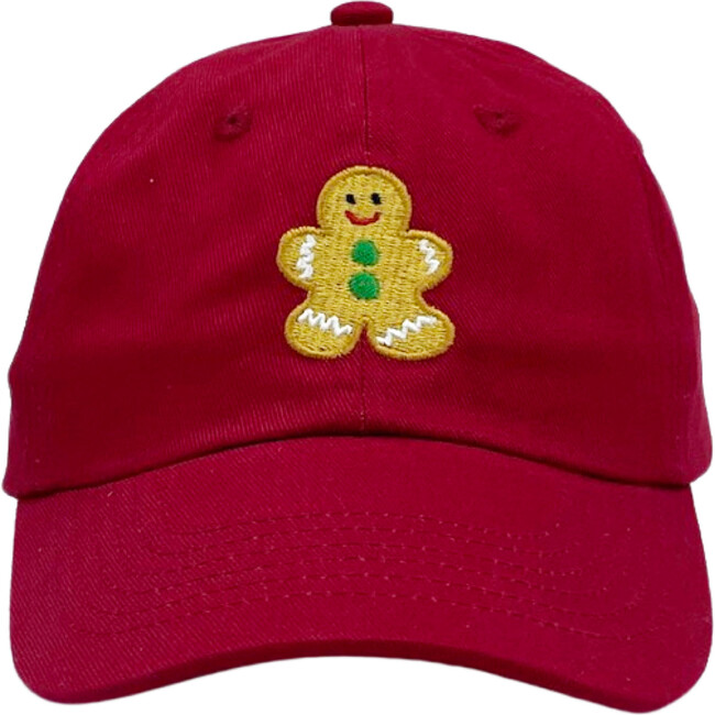 Kid Gingerbread Baseball Hat, Ruby Red - Hats - 3