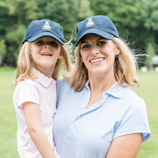 Holiday Tree Bow Baseball Hat, Nellie Navy - Hats - 4