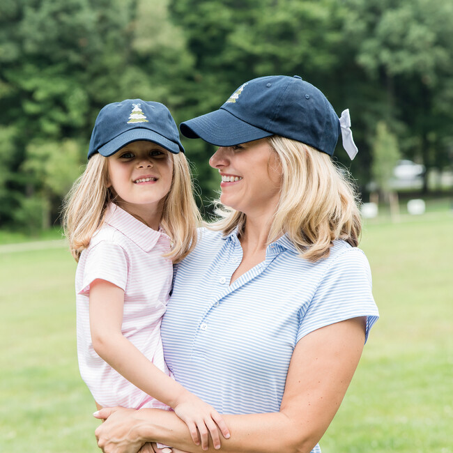 Holiday Tree Bow Baseball Hat, Nellie Navy - Hats - 5